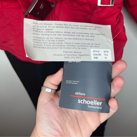 NWT Vintage Tyrolia Onsie Ski Suit Red Size 10 - Picture 12 of 13